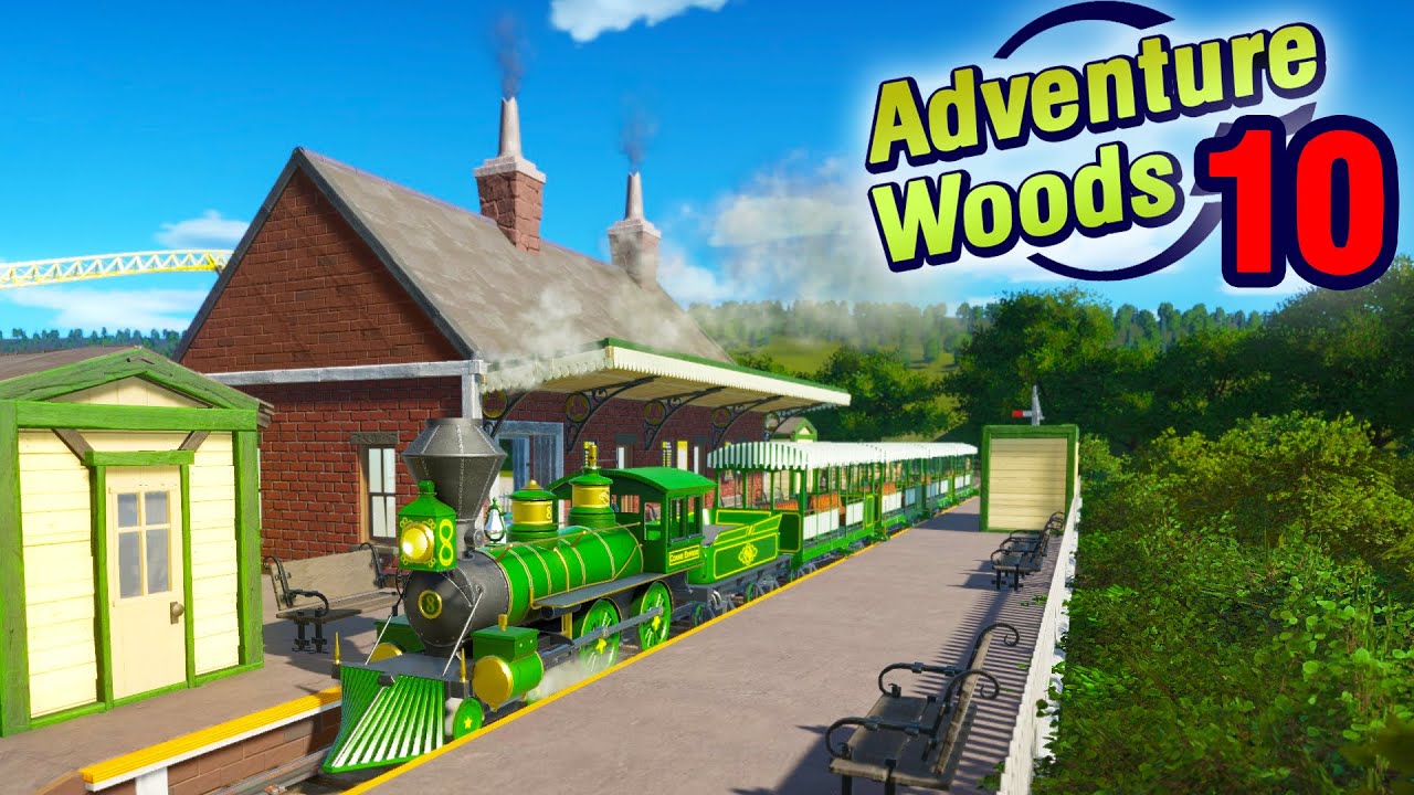 Steam Train Station & Mass Transit! - Adventure Woods Ep. 10 | Planet Coaster