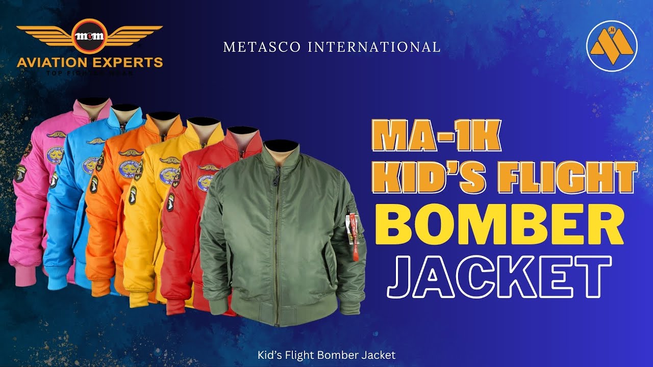 Youth MA1 Bomber Flight Jacket | Made By Metasco International 