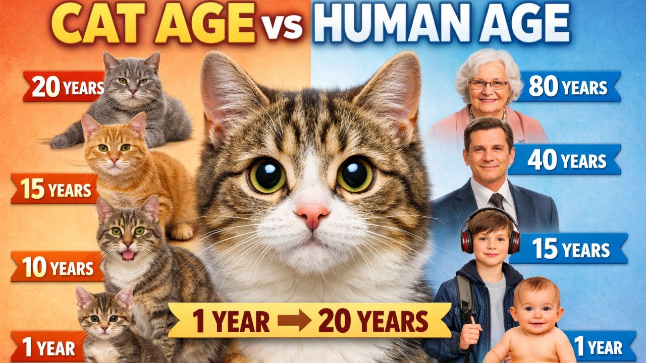 Cat Age Timeline Compared with Human.