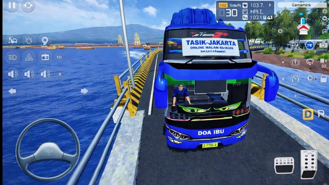 Bus Doa Ibu Full Penumpang Naik Kapal Laut | Bus Simulator Indonesia