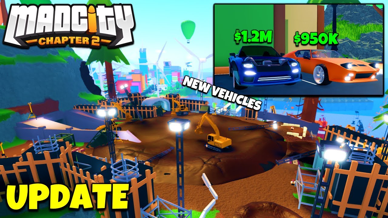 NEW CONSTRUCTION & VEHICLES UPDATE In Mad City Chapter 2! (ROBLOX)