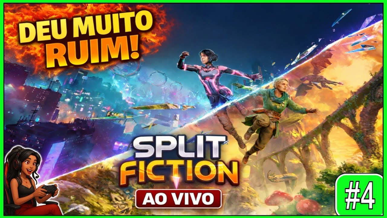 SPLIT FICTION AO VIVO 🔴 Esse Coop Virou Caos Total! 😱 (PS5)