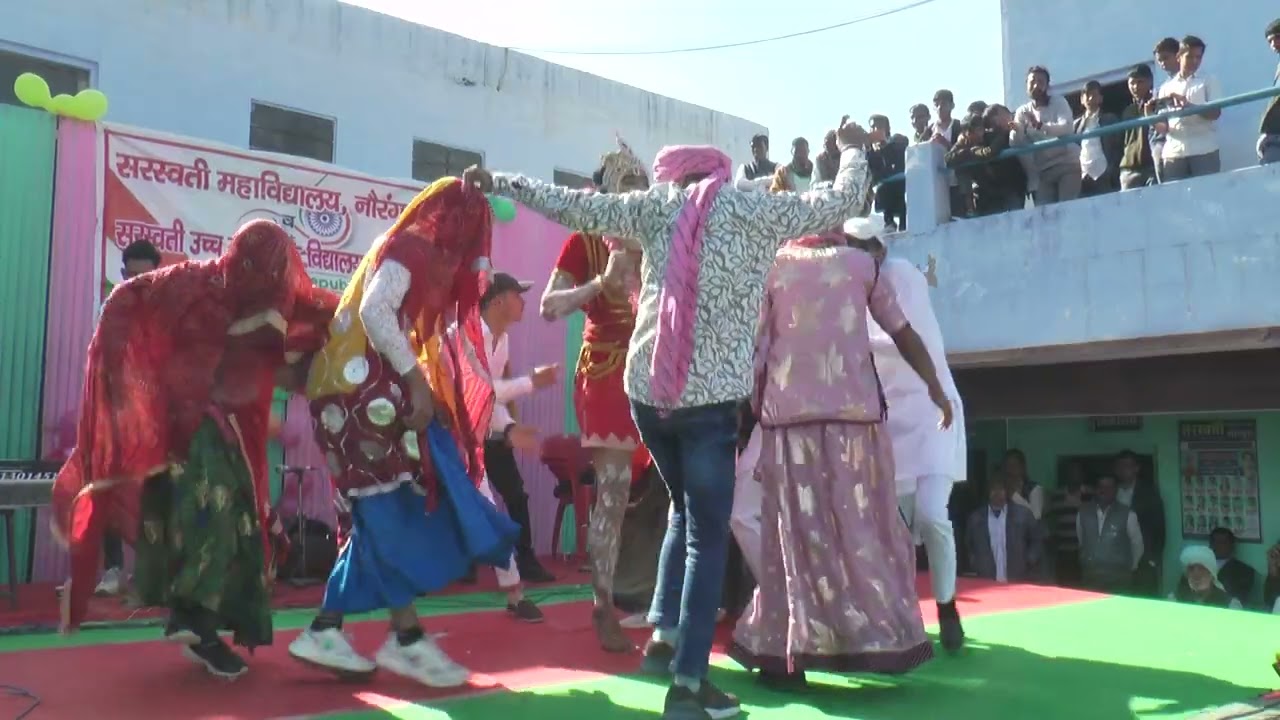 बाबो छमा छम  नाचे झांकी,26january 2025  Saraswati college and school norangpura