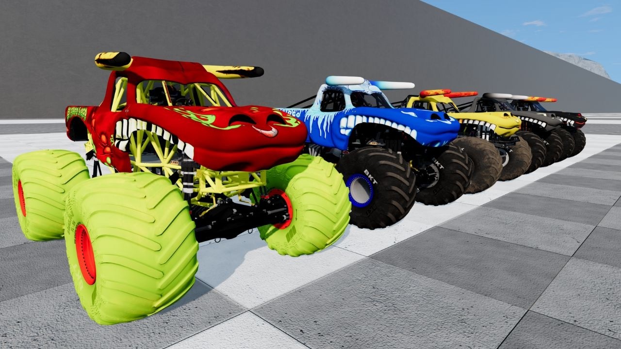 Epic High Speed Monster Truck Jumps & Crashes #114 BeamNG.Drive