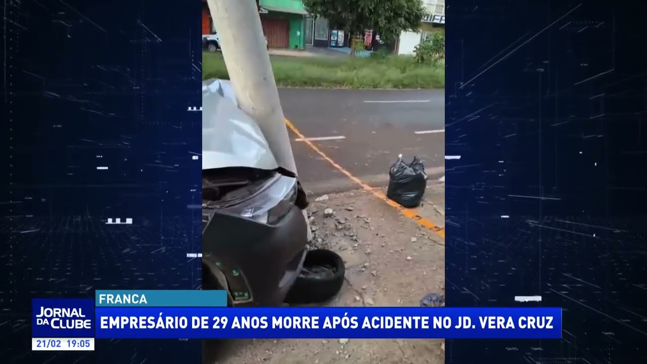 Empresário de 29 anos morre após acidente no Jd. Vera Cruz - Jornal da Clube 2ª Edição (21/02/2026)