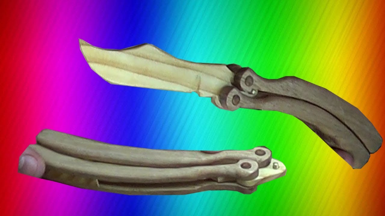 Wooden CS:GO Butterfly Knife | Funny2233