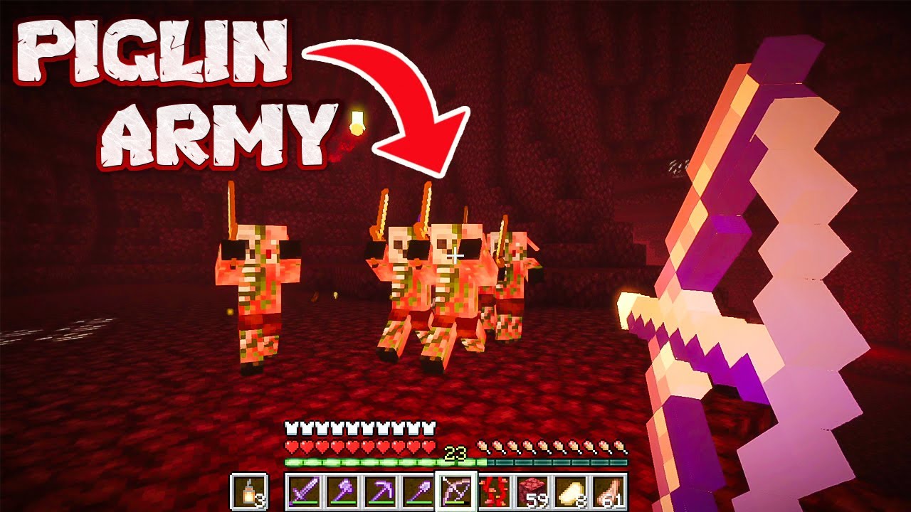 আজ Piglin Army সাথে সেই Fight করলাম⚔️Minecraft Bangla Gameplay