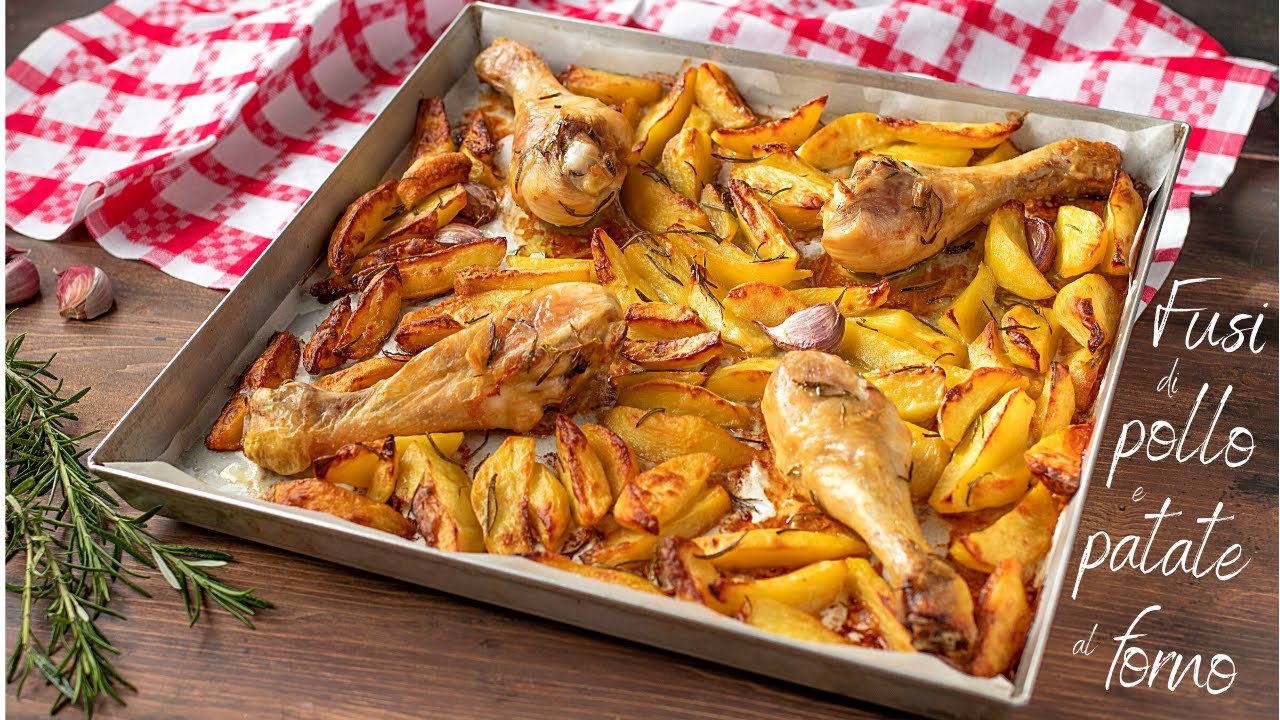 Запеченные куриные голени с картофелем - простой домашний рецепт от Бенедетты