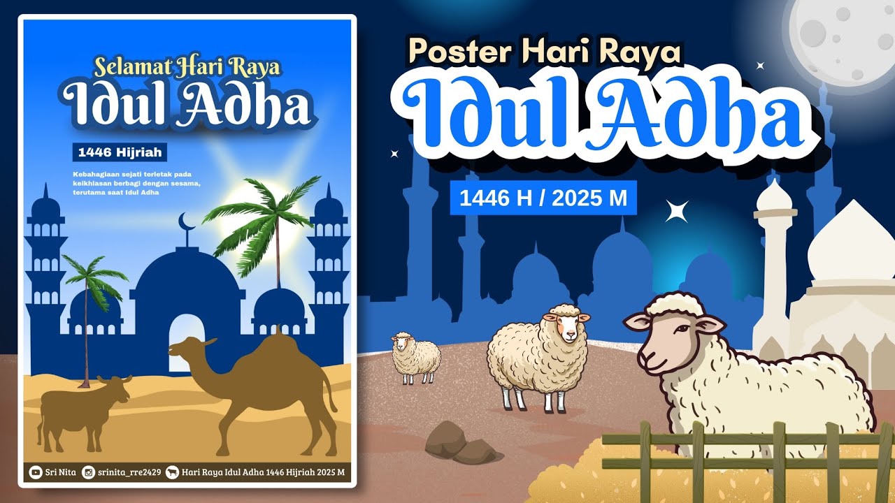 Cara Membuat Poster Hari Raya Idul Adha di Canva || 2025