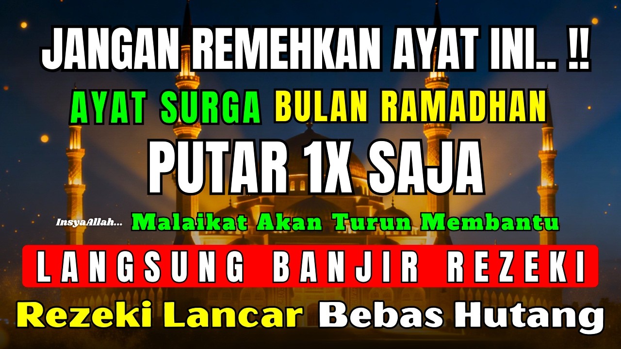 LANGSUNG BANJIR REZEKI..!! Doa RASULULLAH untuk Penarik Rezeki, Ketenangan Hati & Pelindung Keluarga