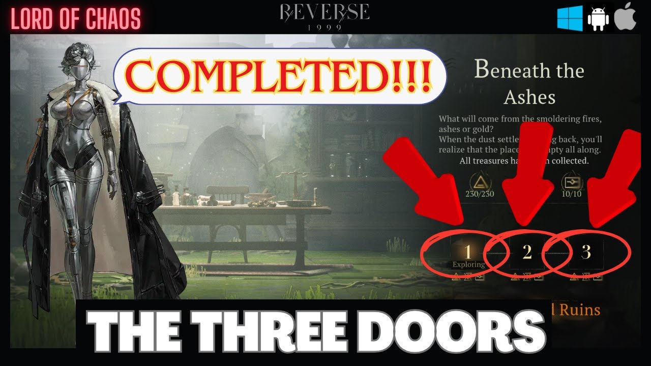 Reverse 1999 | The Three Doors [Beneath The Ashes] | ALL REWARDS | FULL GUIDE