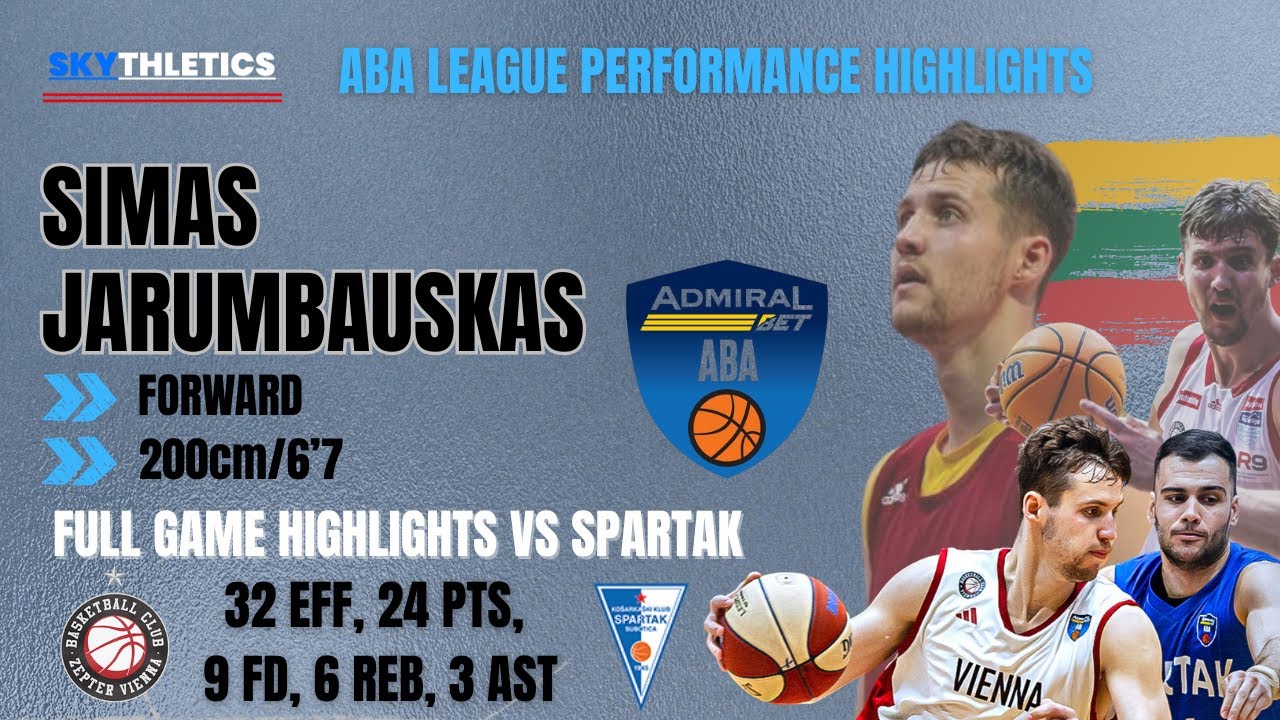 Performance of the round: Simas Jarumbauskas - 32 EFF, 24 PTS, 9FD, 6 REB, 3 AST vs. CL Spartak  