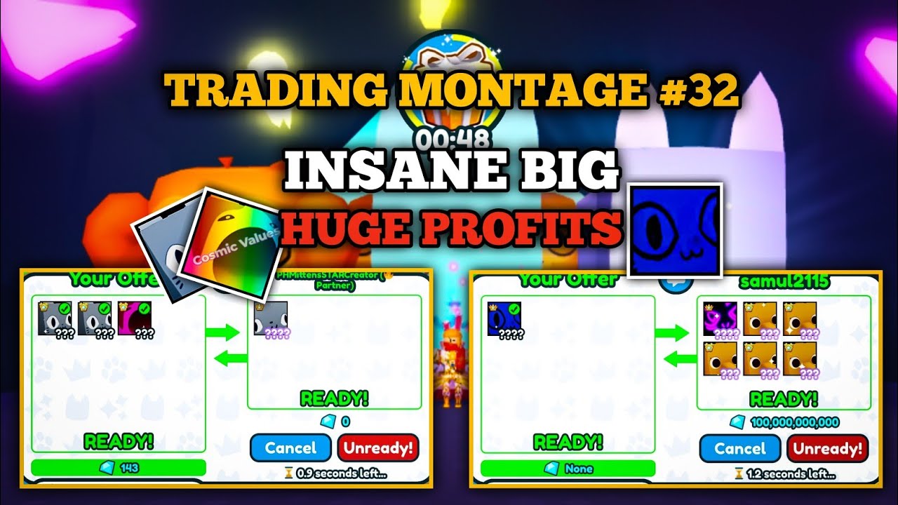 INSANE BIG HUGE PROFITS! 🔥 | Trading Montage #32 | Pet Simulator X | SenpaiSky - PSX