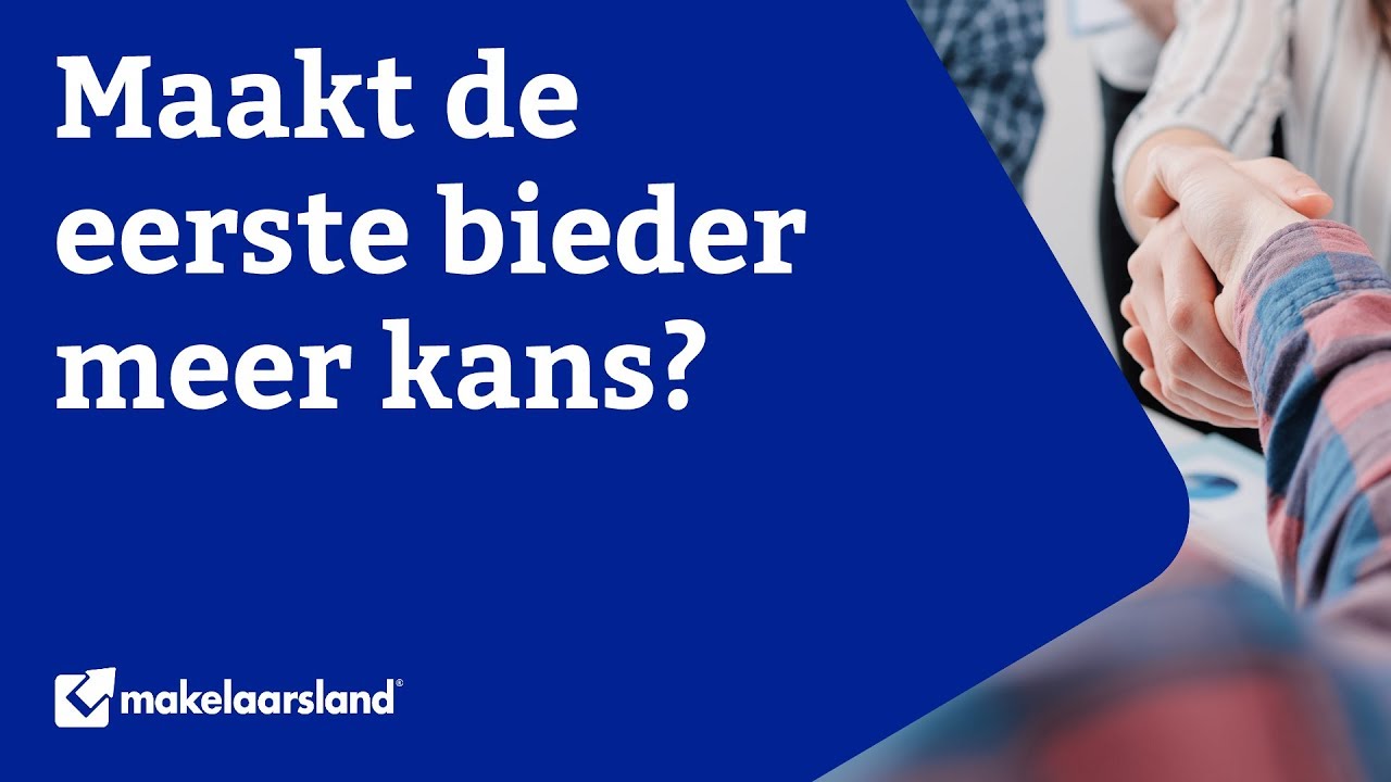 Onderhandelen - Maakt de eerste bieder meer kans? | Makelaarsland