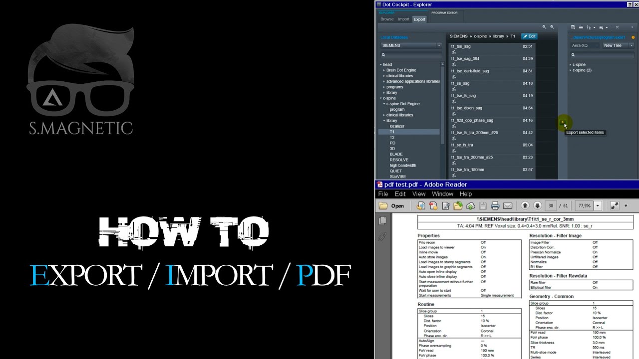HOW TO EXPORT /IMPORT / PDF OF YOUR PROTOCOLS/SEQUENCES.