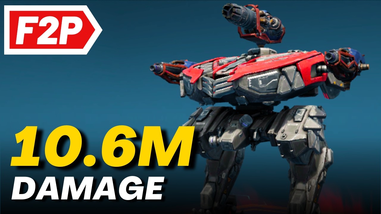 Free to Play Hangar Makes 10 Million Damage in War Robots - WR F2P