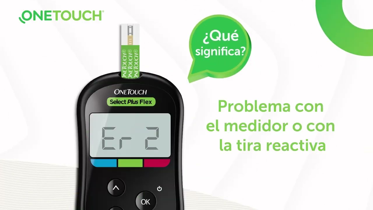 Solución de mensajes en el medidor OneTouch Select Plus Flex