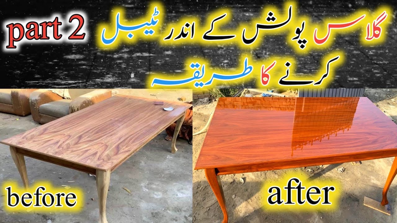 Glass polish light colour | Color milane ka tarika wood sealer barei Karne ka tarika part 2 | polish