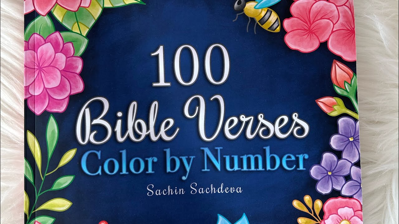 100 Bible Verses | Color By Number Coloring Book | Sachin Sachdeva