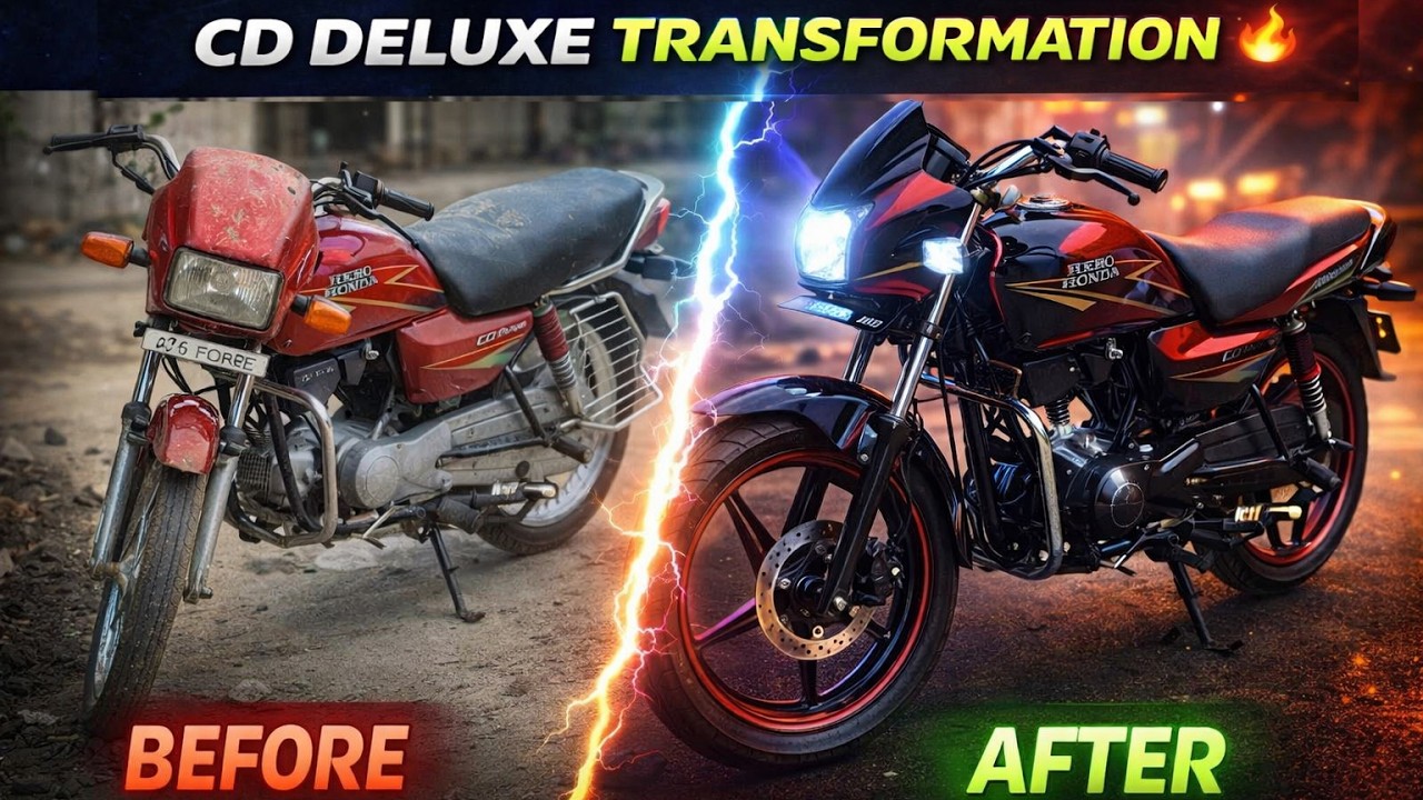 bike lamination ho gyi 😍[ CD DELUXE bike modification part -2] Desi villagers vlogs