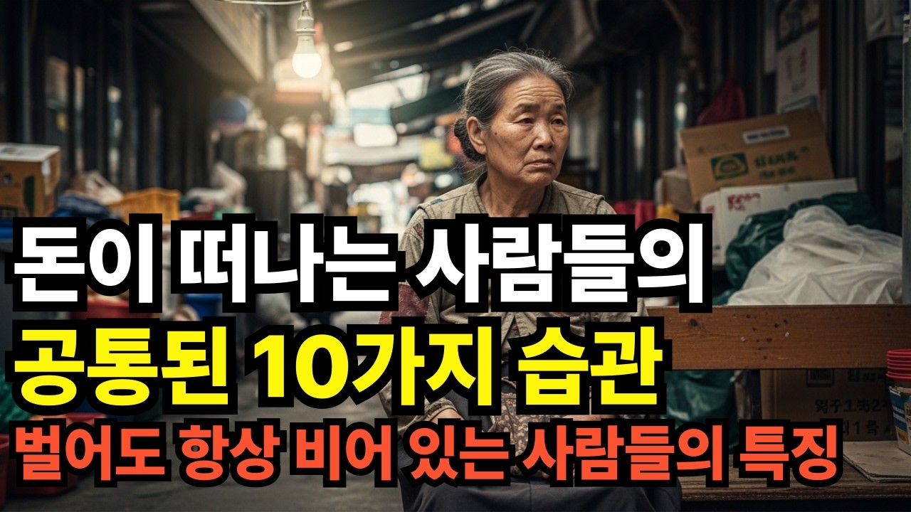 돈이 떠나는 사람들의 공통된 10가지 습관#부자#인생사#돈#노후#조언#절약#부#금#습관#노년#60대#70대#80대#90대#삶#인생