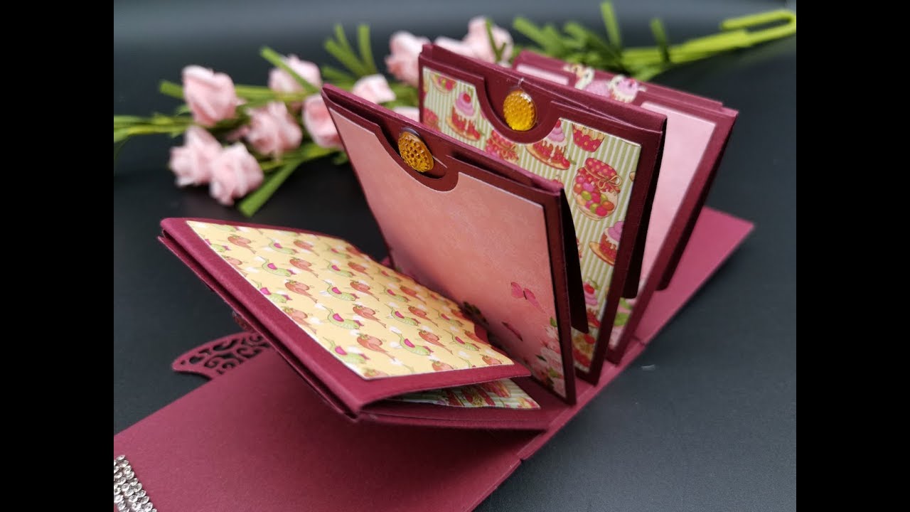 AlinaCutle Tutorial (with every details)- MINI ALBUM 2  #DIYALBUM #MINIALBUM #alinacraft #aliexpress