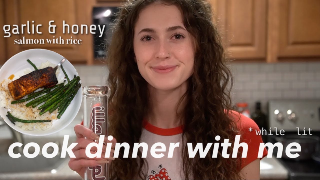 cook with me // garlic & honey salmon