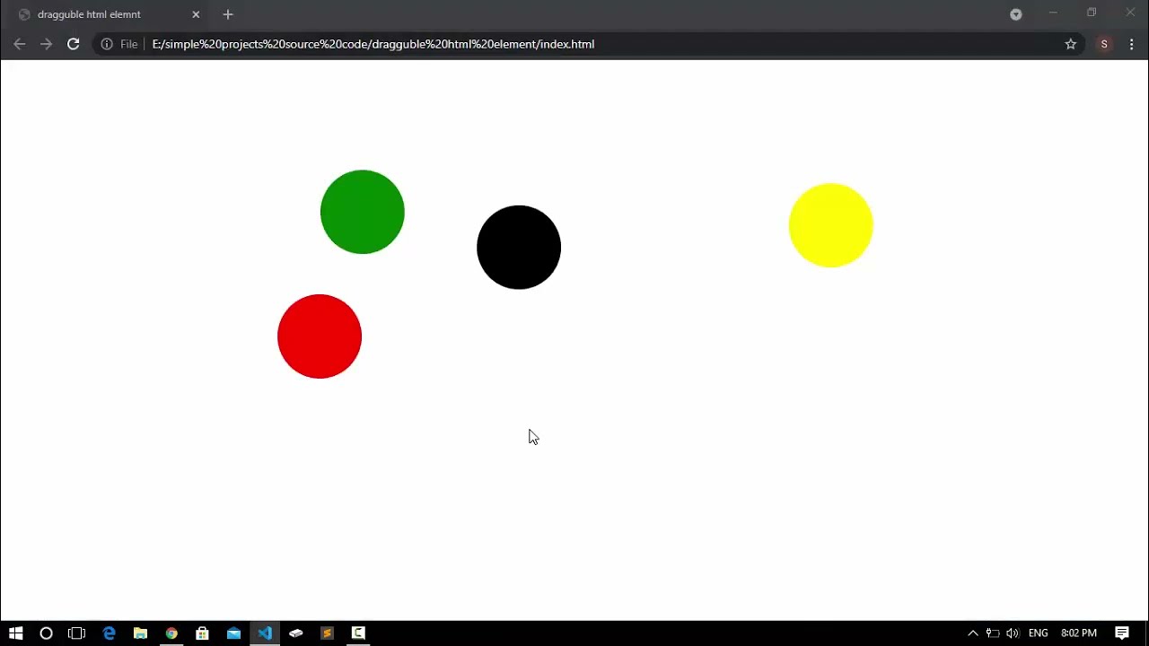 dragguble HTML element using JavaScript
