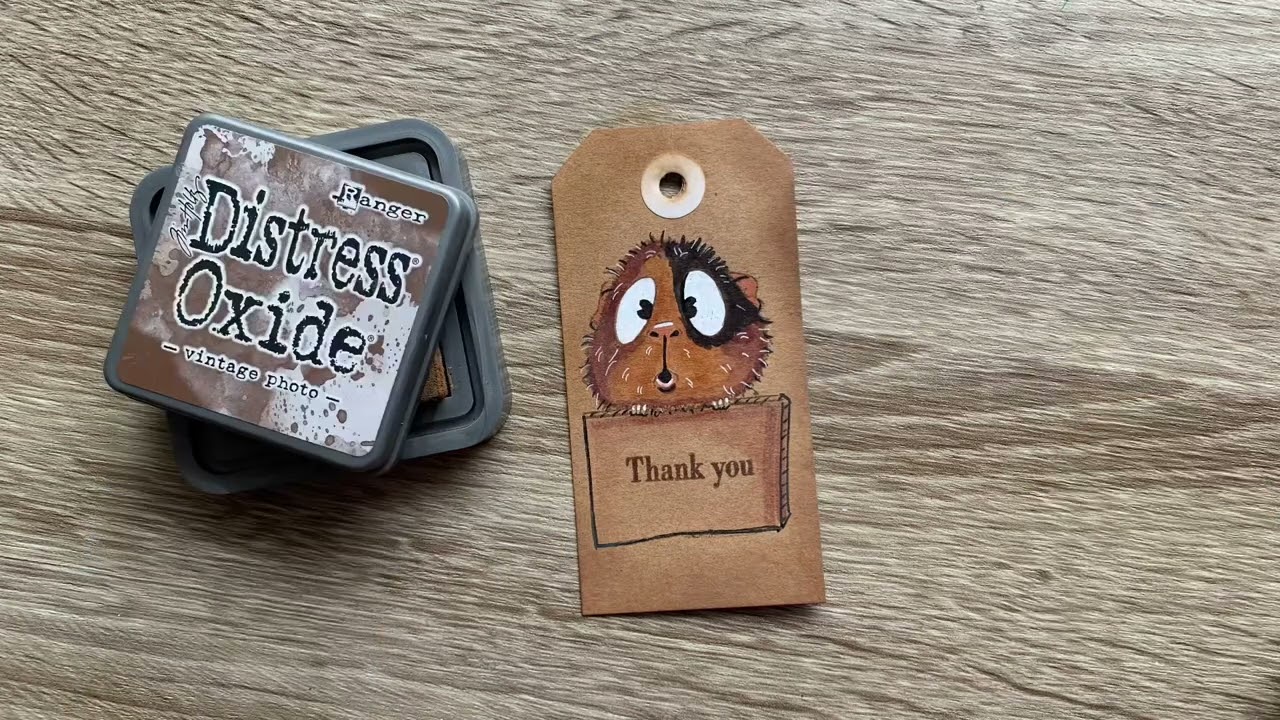 Carla Creaties making a costum tag with my Guinea Pig stamps