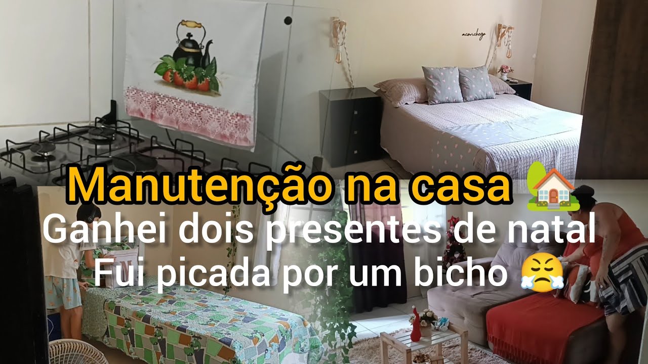 Manutenção na casa 🏡  ameiiii meus presentes de natal . Fui picada por um bicho.