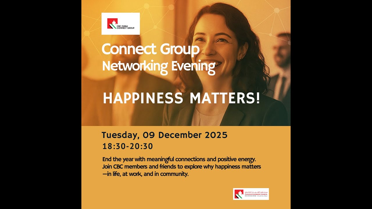 CBC Connect Group Networking Evening and Workshop: Happiness Matters!
