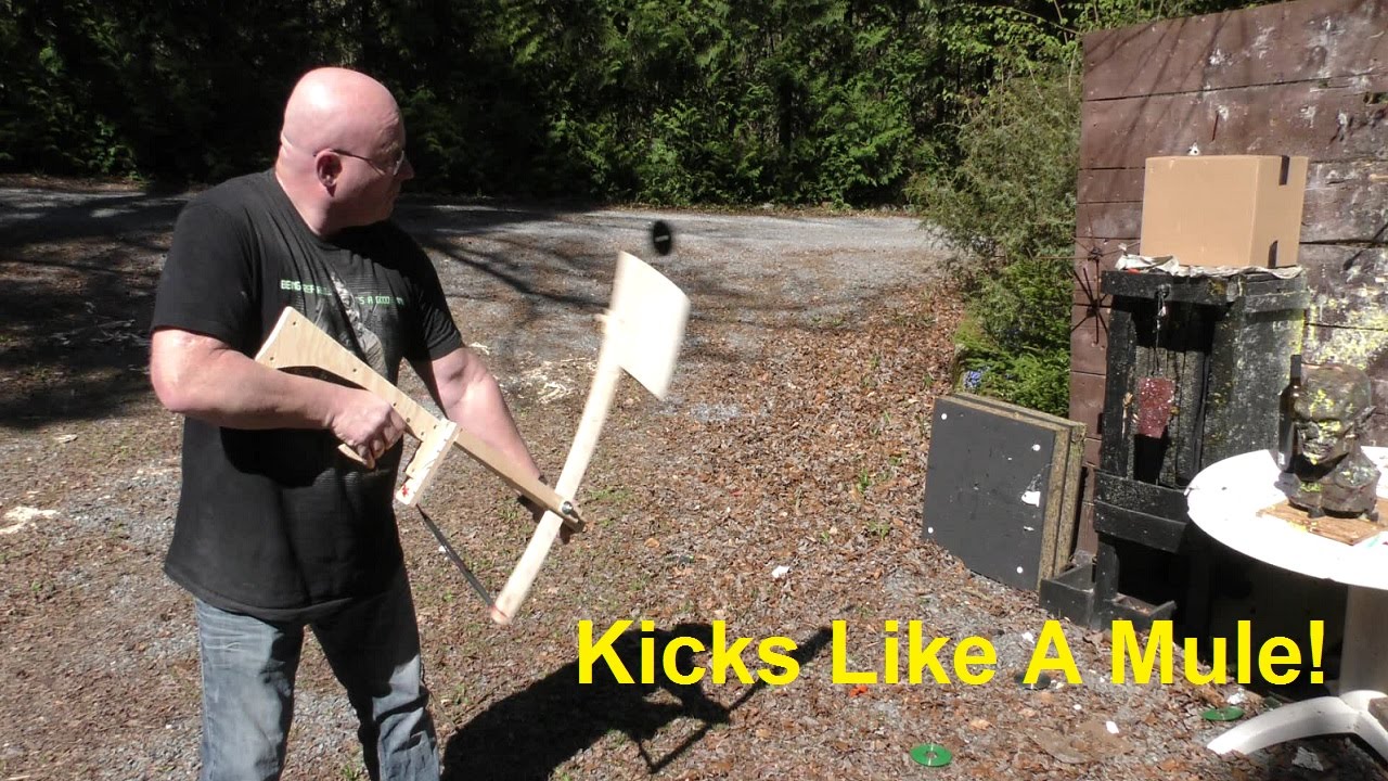 Saw Blade Rifle In Action!