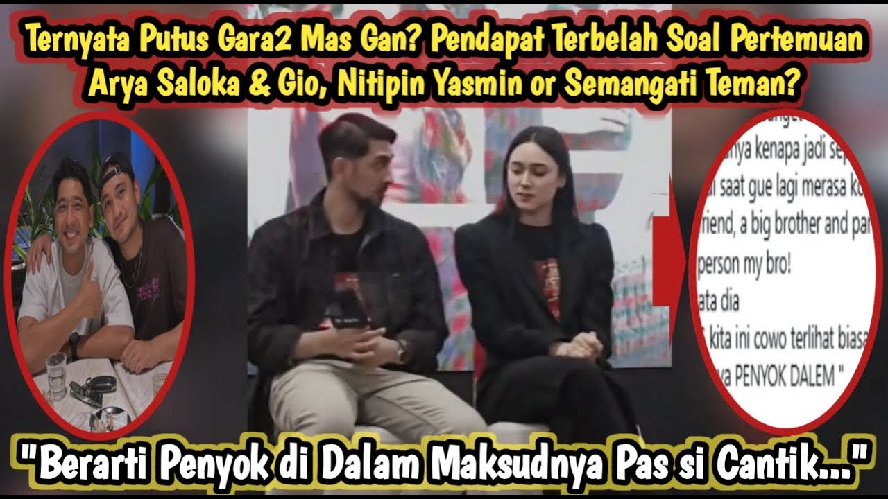 TERNYATA Putus Gara2 Mas Gan? Netizen Terbelah Arya Saloka Ktm Gio, Nitipin Yasmin or Semangati Tmn?