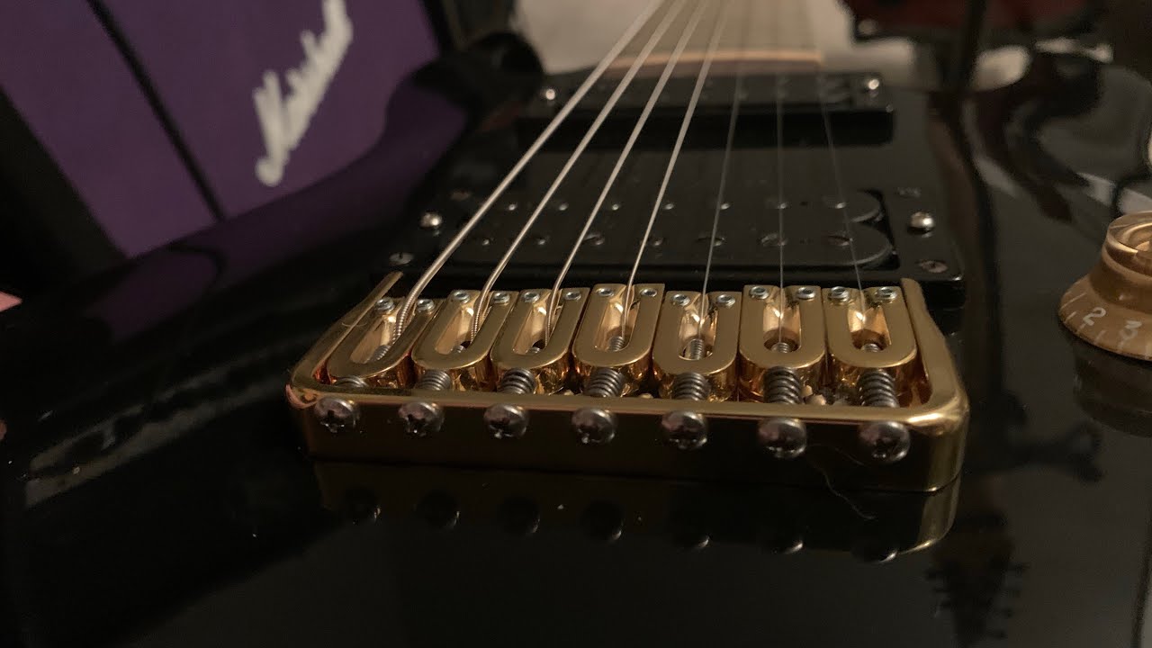 Hipshot bridge modification to Jackson Dinky JS22-7 | Making my inexpensive guitar play like a primo