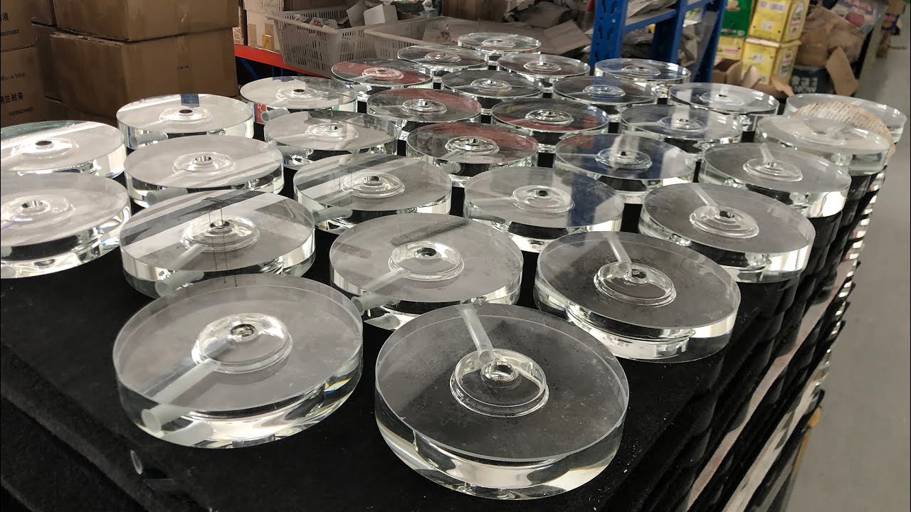 How to make crystal bottom plates for crystal table lamps
