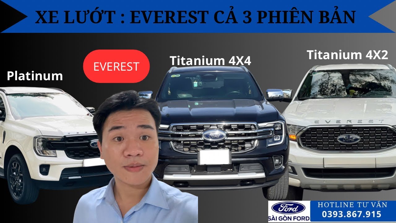 XE LƯỚT: 𝐄𝐕𝐄𝐑𝐄𝐒𝐓 cả 3 phiên bản để khách hàng dễ lựa chọn vào cuối năm tại Sài Gòn Ford