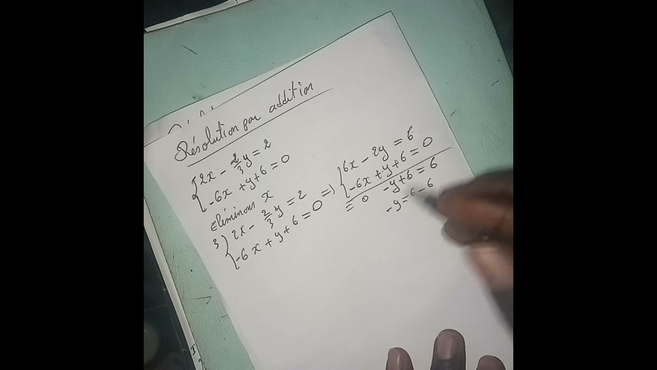 Resolution d'un système  d'équation par la méthode d'addition / Maths 3e