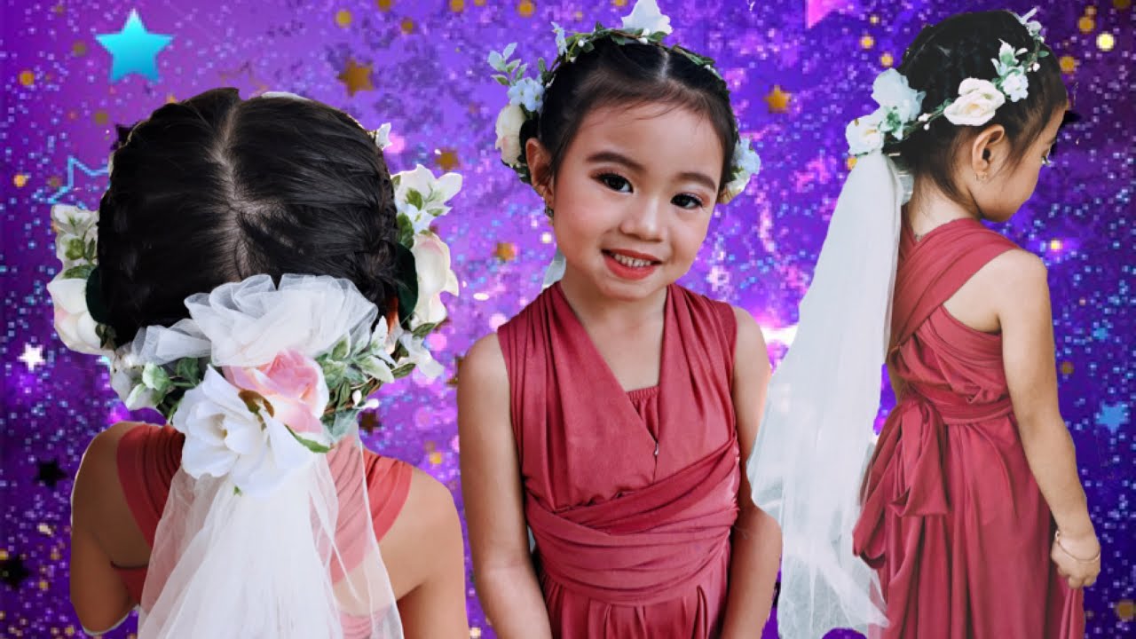 Flower girl Hair and MakeUp Ideas | infinity dress for kids | flower girl style VLOG
