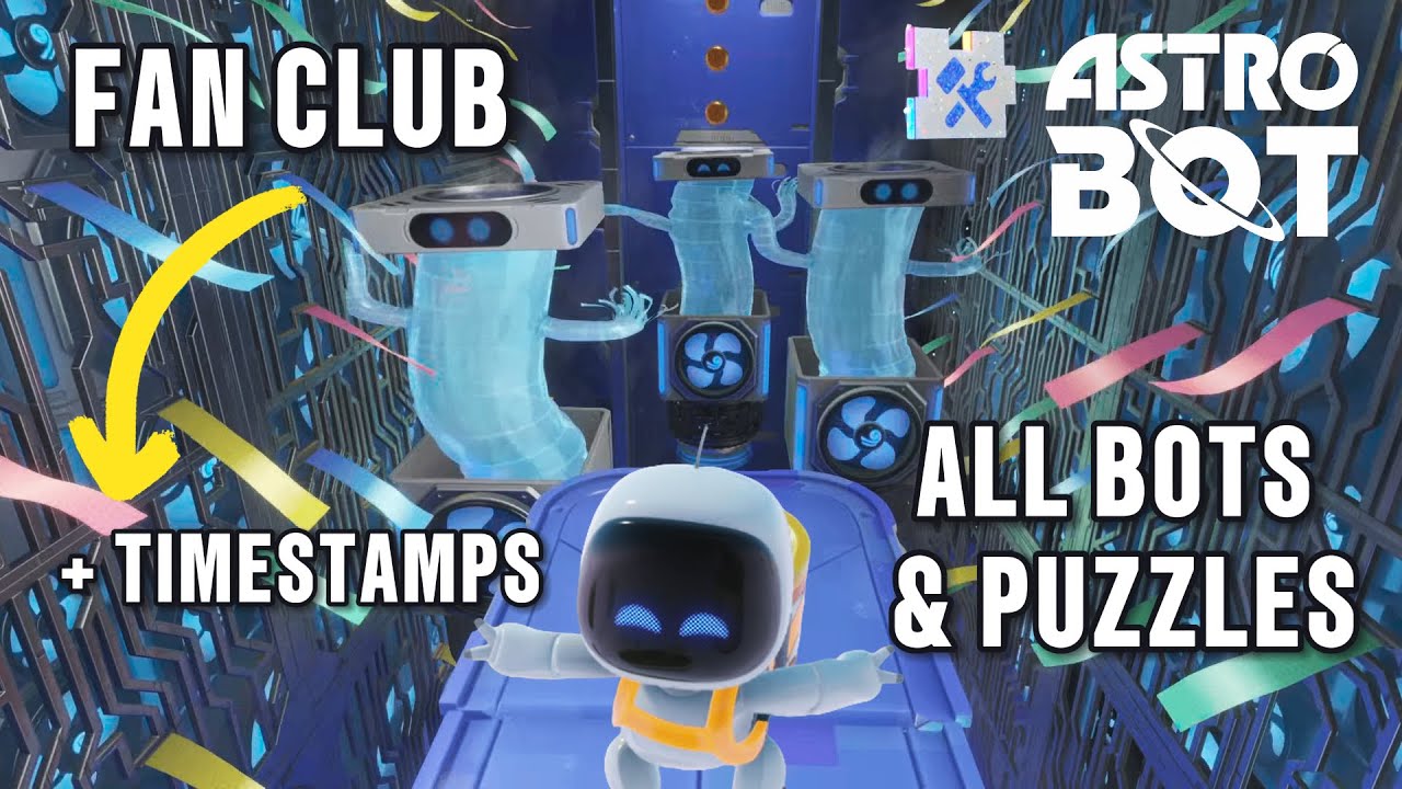 Astro Bot PS5 - Fan Club 100% - All Bots & Puzzles (with timestamps)