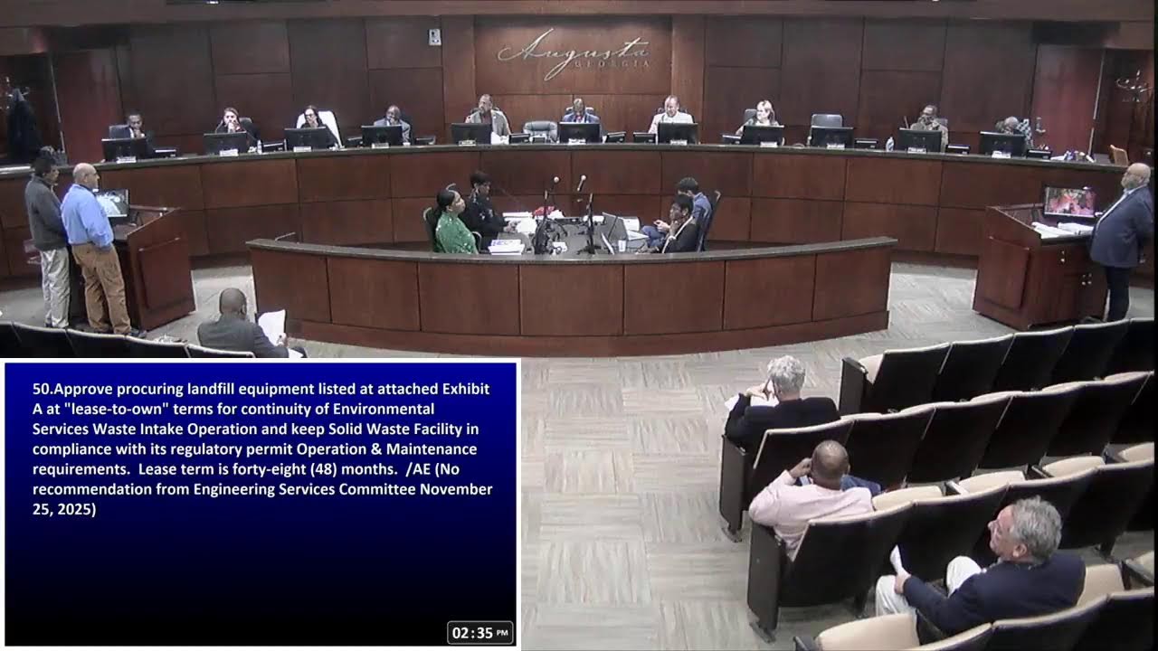 Postponed 12-02-2025 Augusta Commission Meeting