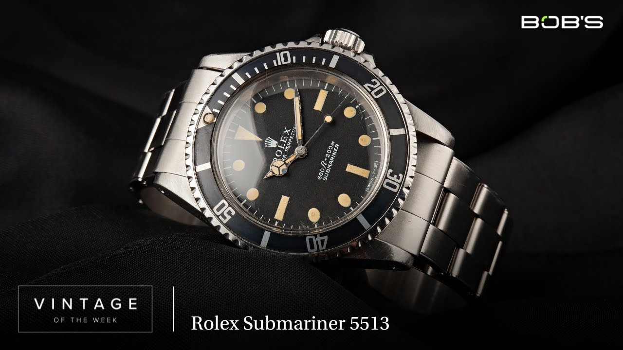 Vintage Rolex Submariner 5513 (with Box & Papers) - Vintage of the Week Episode 35 | Bob's Watches