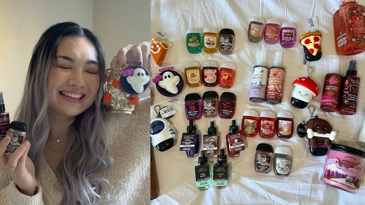 my top 15 bath & body works hand sanitizers for fall/halloween + haul 🍂🎃🛍 | christine