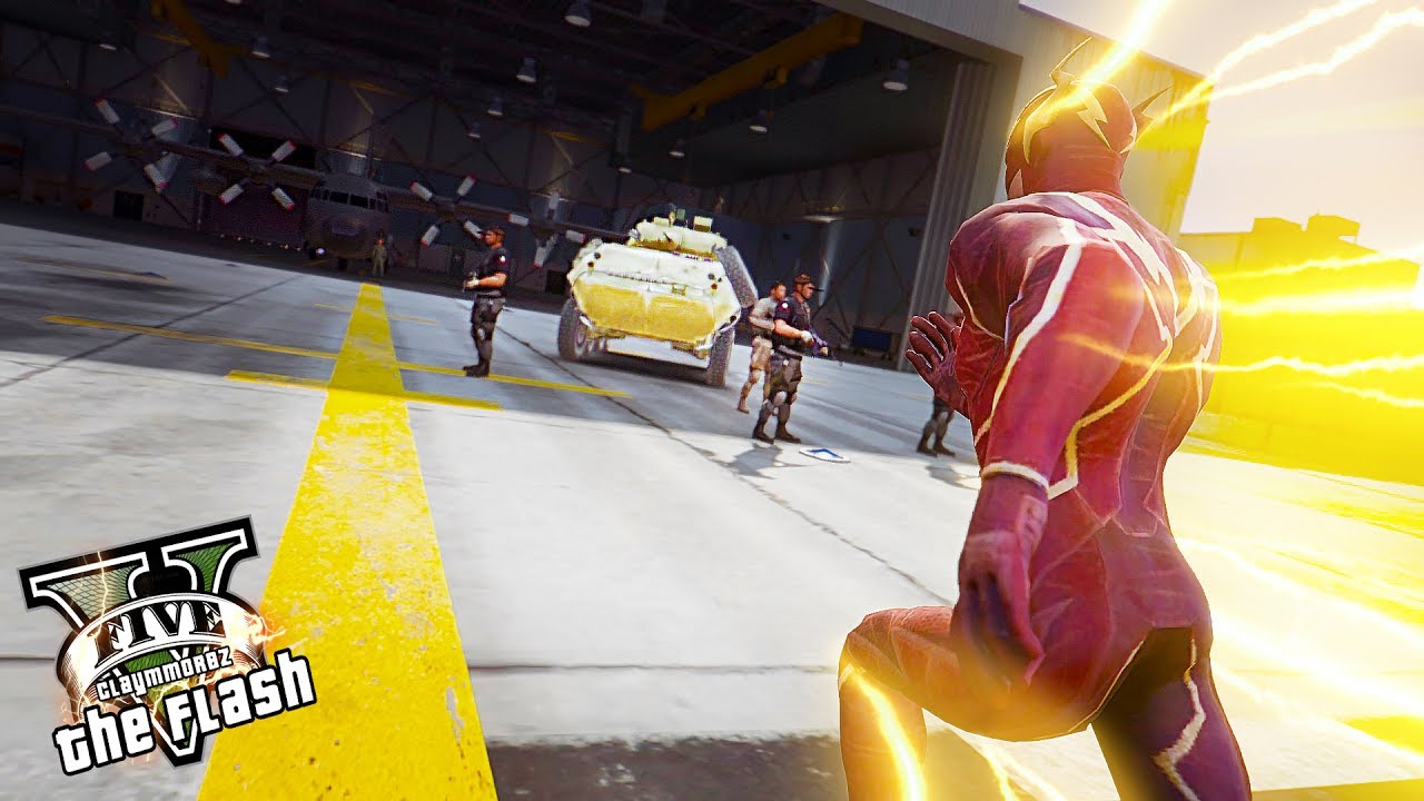 The Flash Stops The Titan! Injustice 2 Flash (GTA 5 Ultimate Flash Mod)