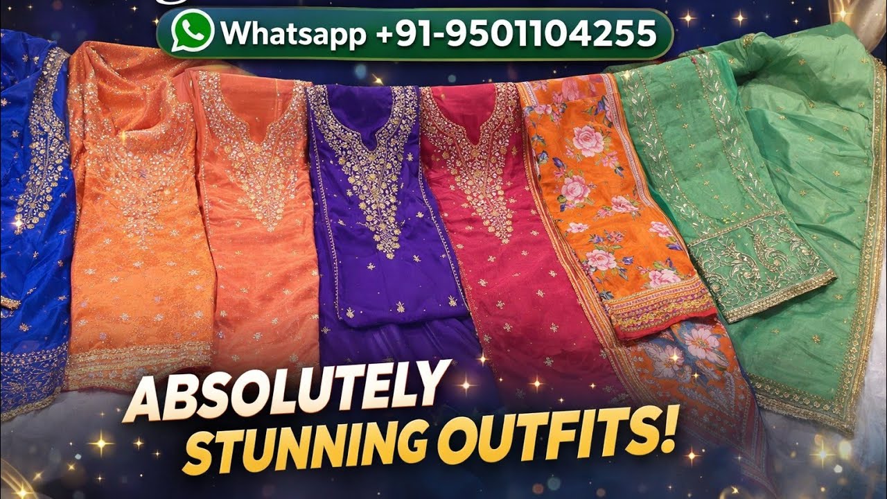 Designer Punjabi Suits Collection | Heavy Crepe, Shimmer & Muslin Suits | Phagwara