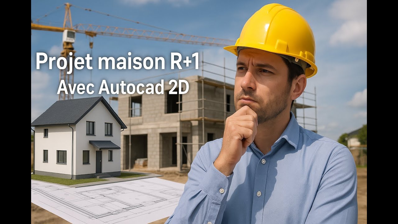 🏡 Projet Maison R+1 avec AutoCAD 2D – Partie 1