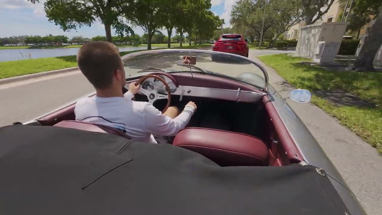 Porsche 356 Speedster Replica cold start, driving, walk around video