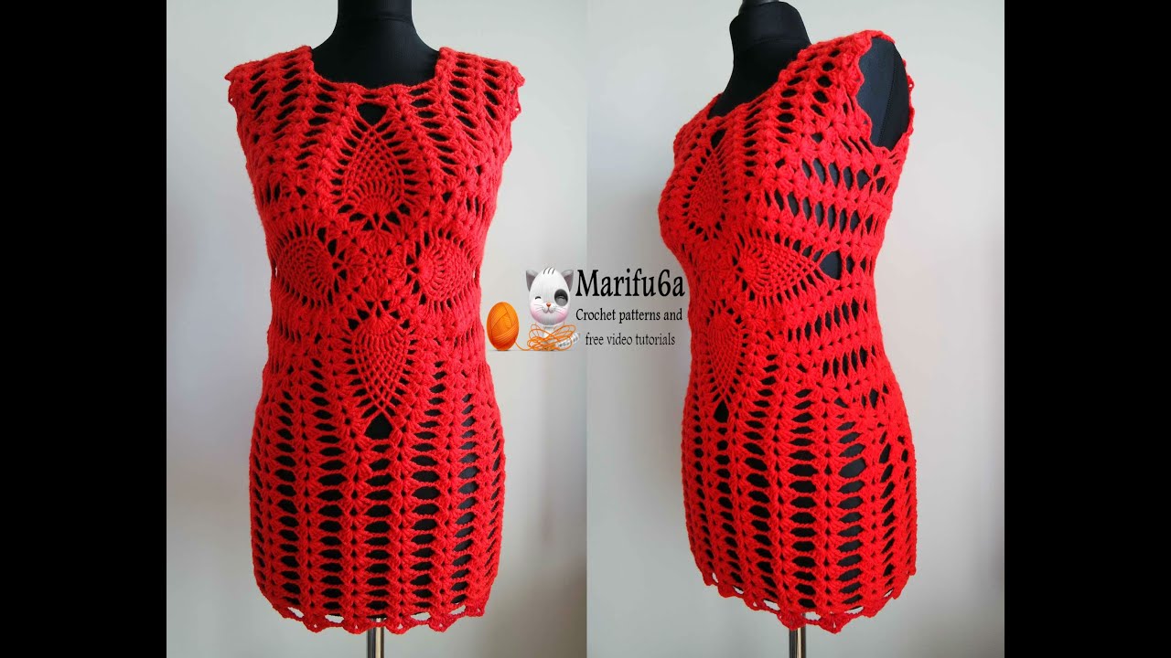 How to crochet  pineapple tunic top dress all size