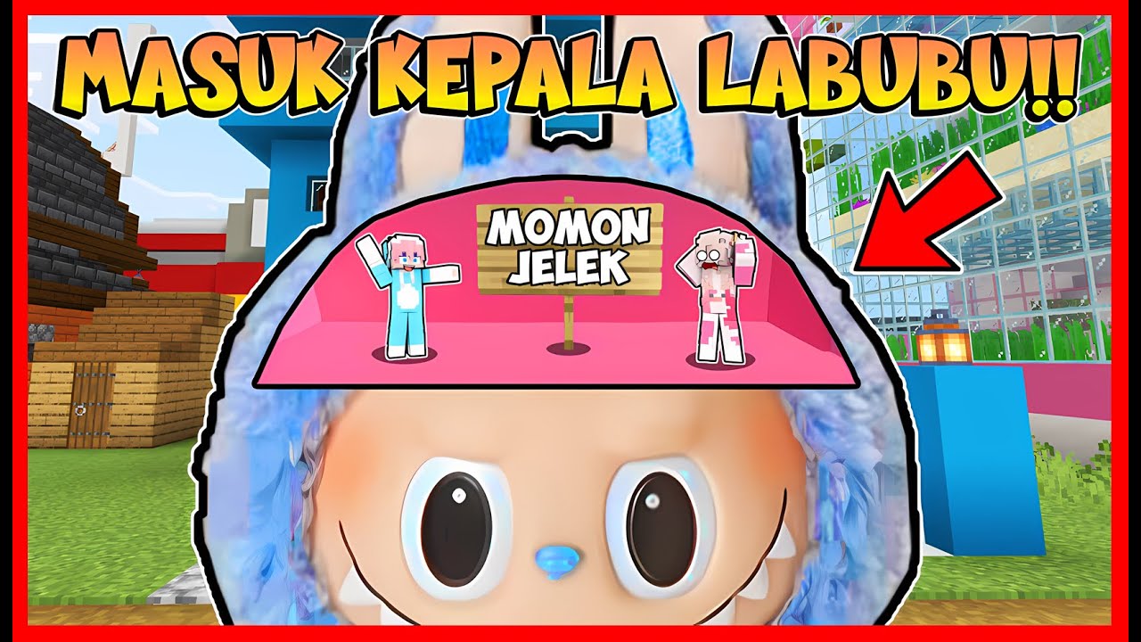 ATUN MASUK KEDALAM KEPALA LABUBU BIRU ZIZI DAN PRANK MOMON!! Feat @MOMON Minecraft