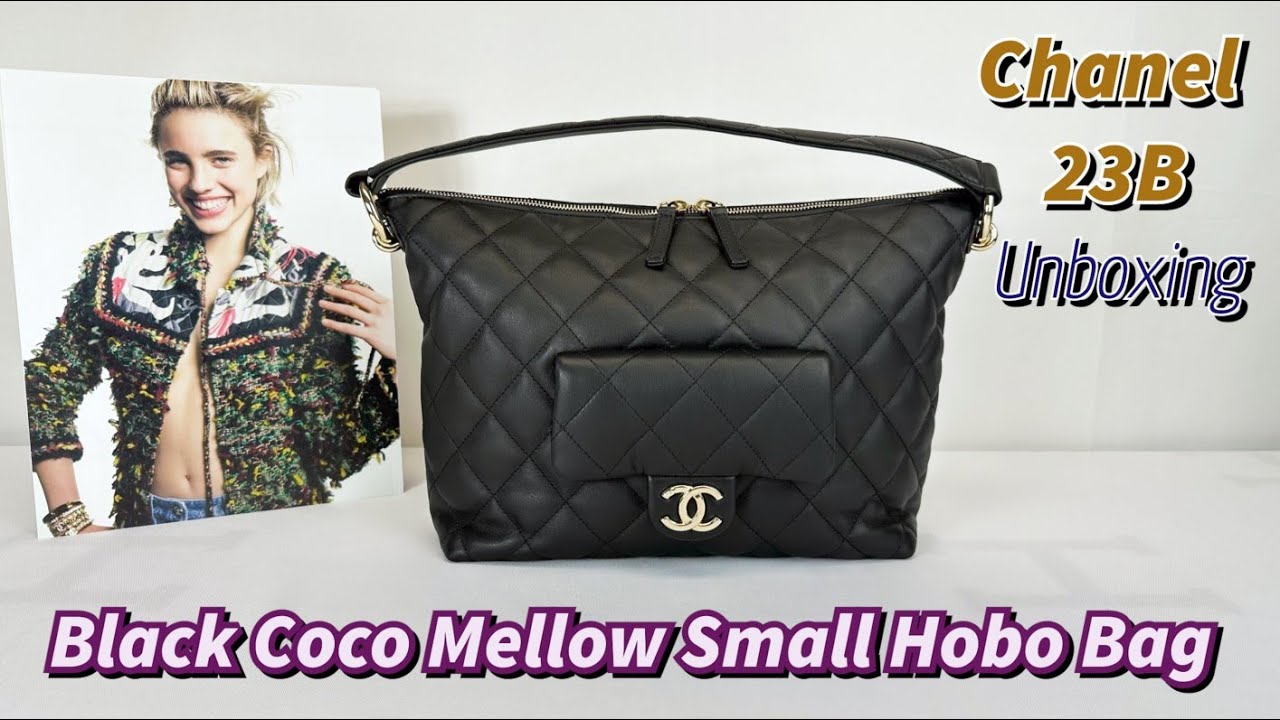 #Chanel Chanel 23B Black Coco Mellow Small Hobo Bag. #chanelbag