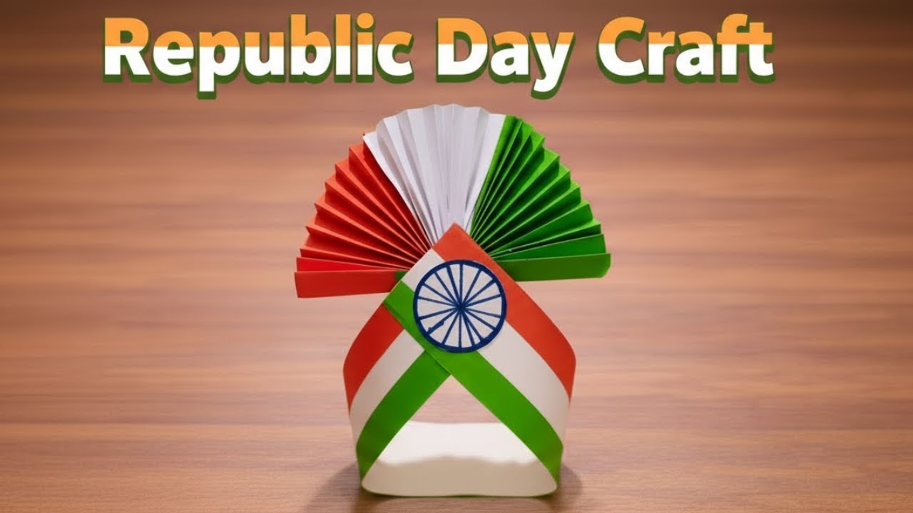 Republic Day Craft 🇮🇳 | Easy Tricolour Paper Craft | 26 January Special | Diy Tricolour Cap Idea